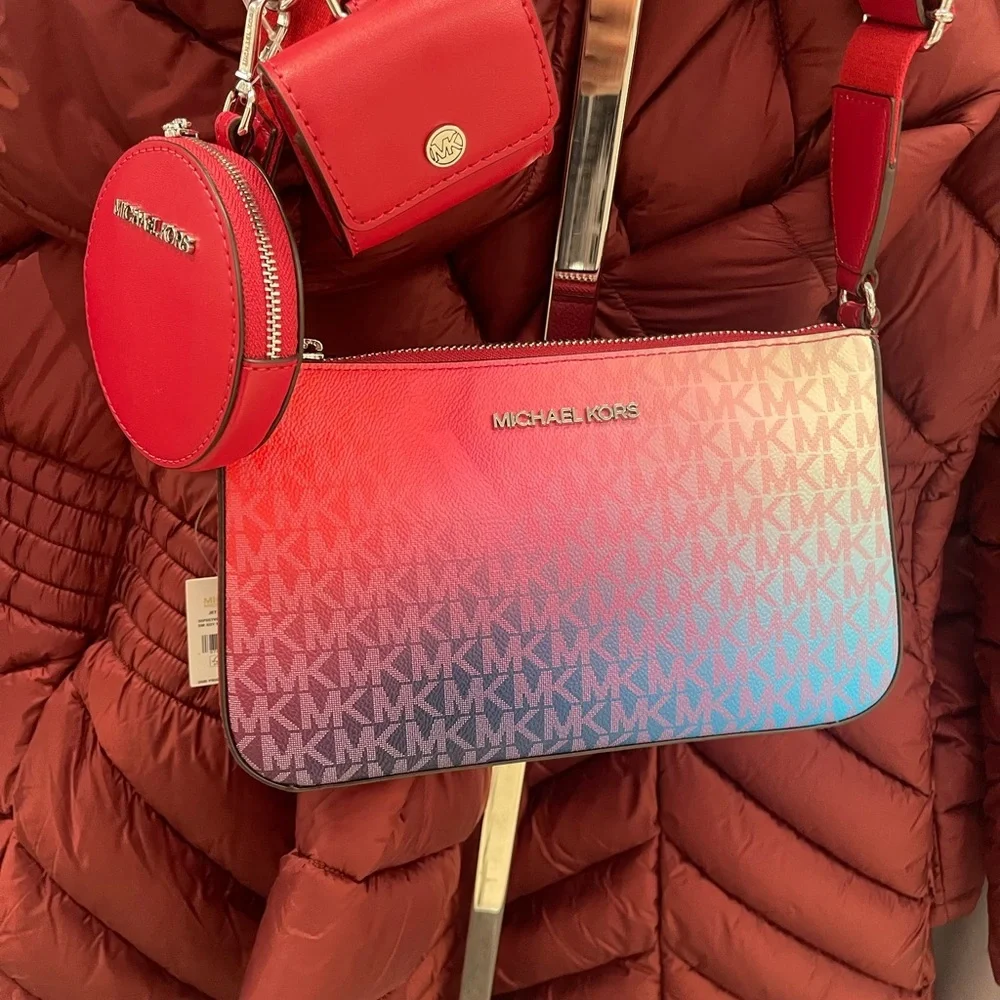 MICHAEL KORS Jet Set Sm Ombré Signature Logo Crossbody Case Apple Airpods Pro®